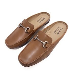 Marc Joseph NY Womens 8 Ocean Drive Mule Tan Brown Leather Slip-On